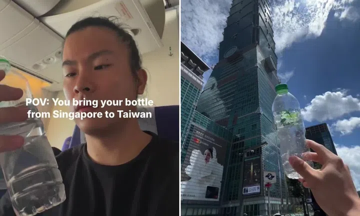 man brings plastic bottle on 2-week trip to taiwan