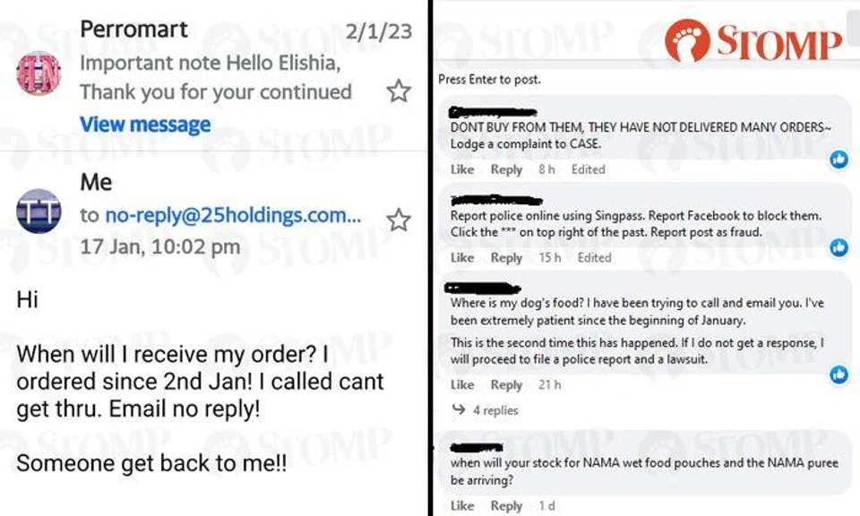 Pet owners flood Perromart's FB page with angry comments over unfulfilled orders