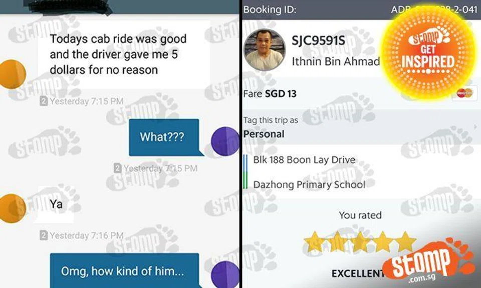 Faith in humanity restored: Kind Grab driver gives passenger $5 after waiting at wrong location