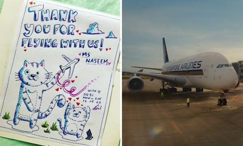 SIA passenger Naseem: "I was then presented with this (together with other souvenirs) from a Flight Steward, named JARIEL."