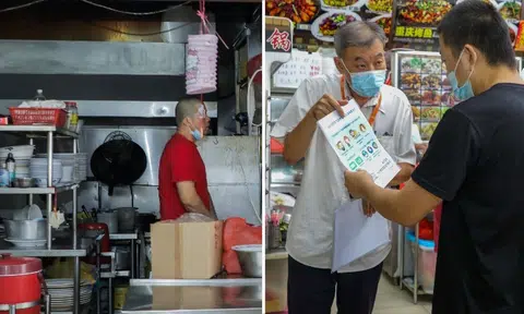 Out of 349 food stalls inspected, 20 warned for not complying with mask and spit guard requirements