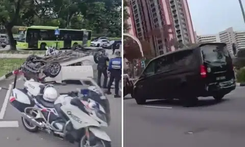 Accidents in AMK and Paya Lebar lead to arrest of two men after illegal items found in their vehicles