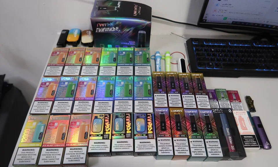 Police search Marsiling rental unit for unlicensed moneylending but find over 300 vape items