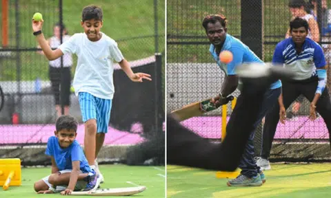 Brothers, age 7 and 10, launch cricket league for migrant workers in Singapore