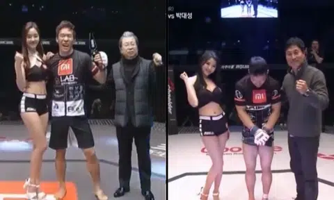 Korean MMA fighter refuses to take pictures with ring girl after sexual harassment accusations