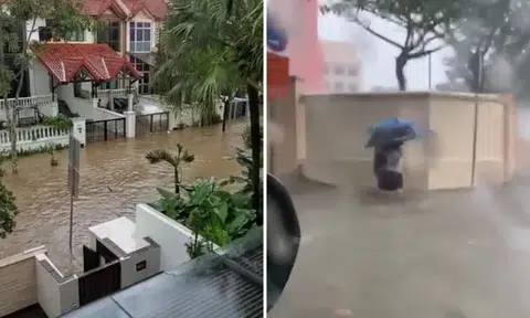 Singapore hit by flash floods during Tuesday's storm