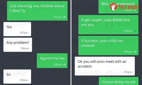 Woman tells Grab driver "you will soon meet with accident" as he can't pick up kids below 1.35m