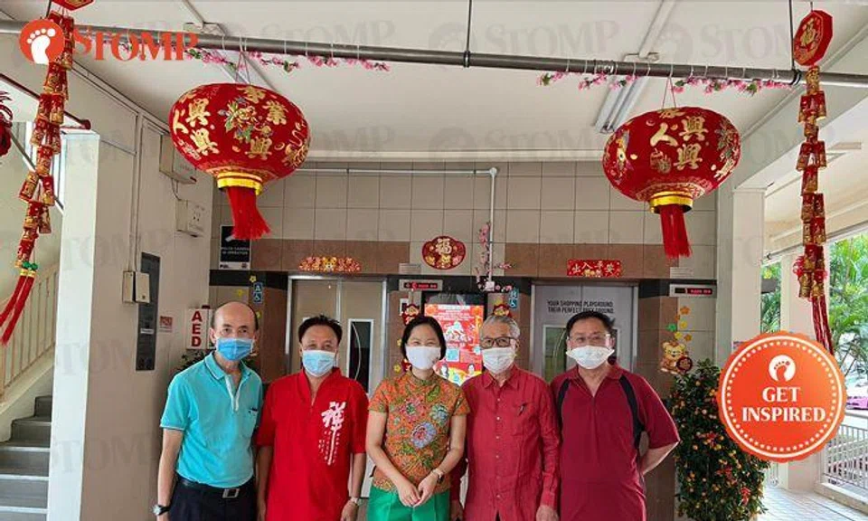 24 households band together to decorate Bishan block for Chinese New Year