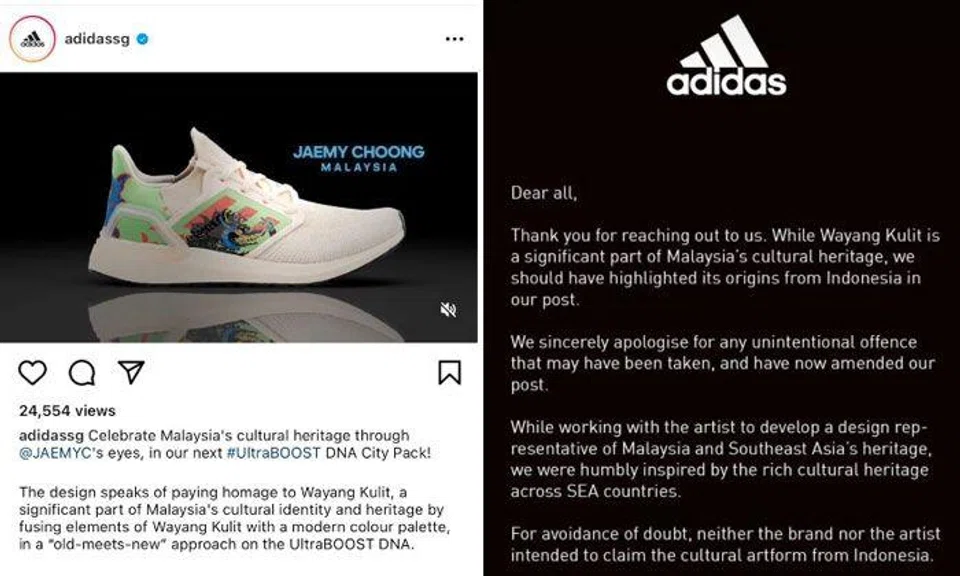 Adidas Singapore draws ire of Indonesians after claiming 'wayang kulit' as Malaysian