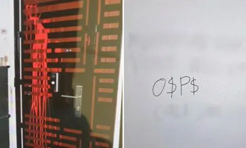 Red paint splashed on gate of Choa Chu Kang flat, 20-year-old youth arrested