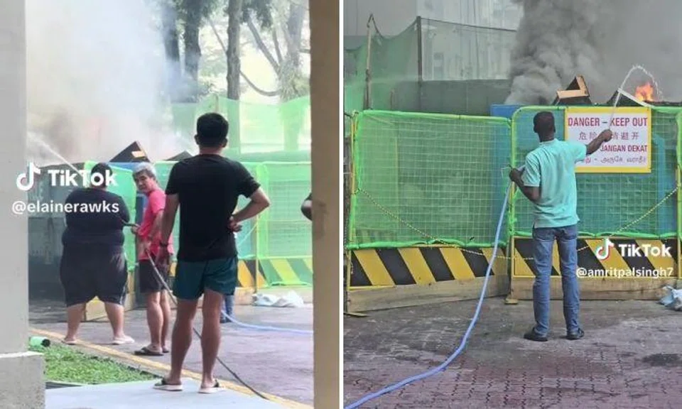 Several videos of the fire were posted online.