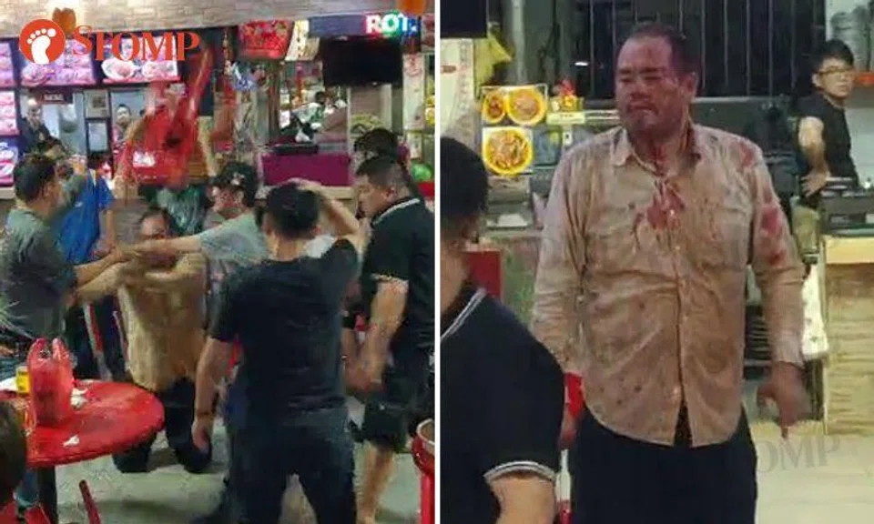 Uncle left bloodied after being beaten up by group at Woodlands coffee shop