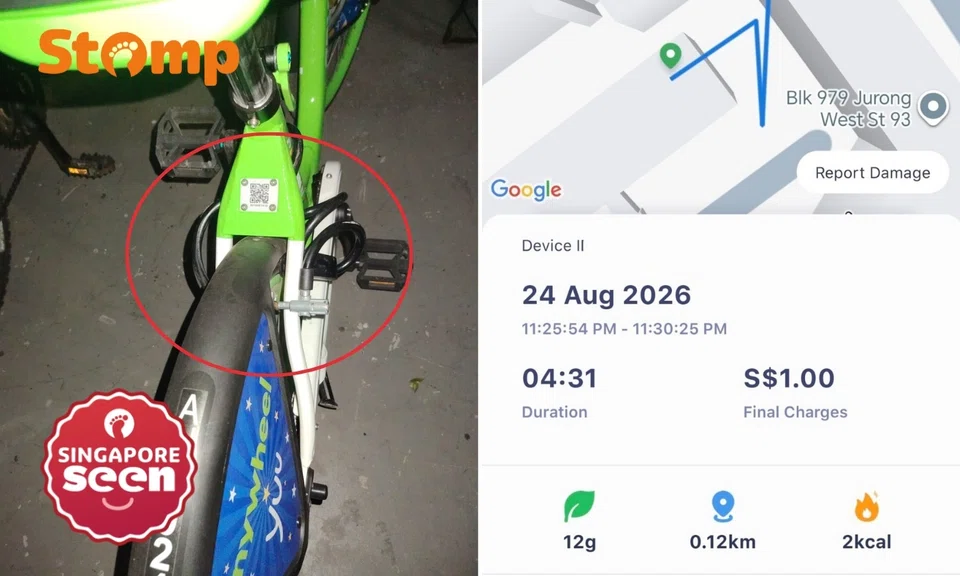 ‘Wasted my $1’, says Stomper after discovering Anywheel bicycle with padlock in Jurong West