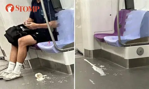 Woman confronts teenage boy who allegedly spilt Mixue drink on train, but he denies responsibility