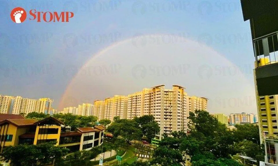 Singaporeans enjoy breathtaking view of double rainbow: 'It's a promise of sunshine after rain'
