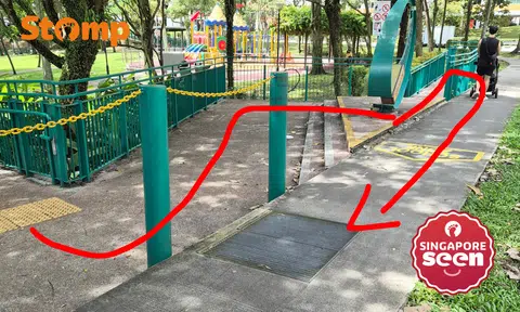 Stomper confused by 'weird' accessibility path in Serangoon Sunshine Park -- so town council explains