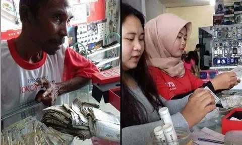 Indonesian street tea seller spends his savings to buy smartphone for daughter who refuses to go to school without it