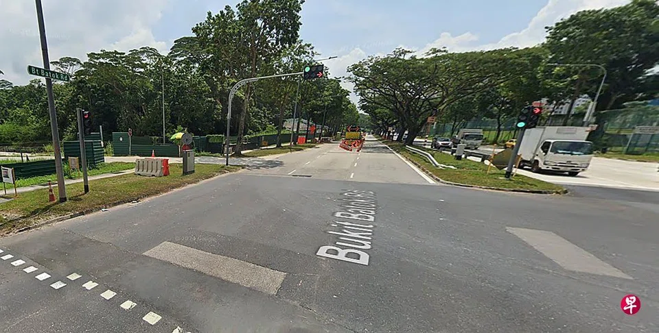 The accident occurred on Bukit Batok Road. 