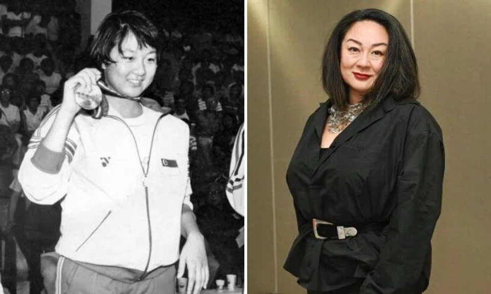 Junie Sng in 1983 and 2024. Photos: The Straits Times