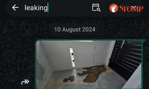 Water leakage at Tengah block