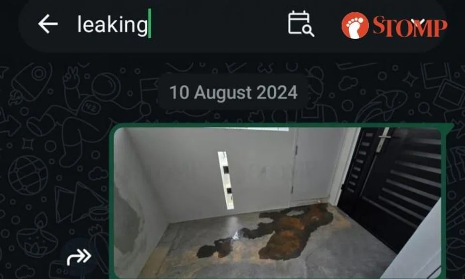 Water leakage at Tengah block