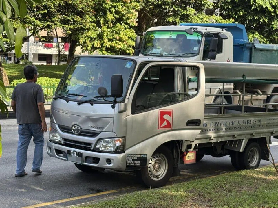 The lorry involved in the accident.