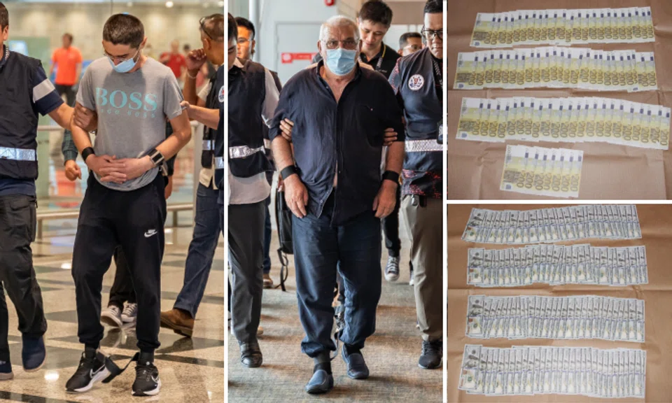 Two men used counterfeit notes and sleight of hand to trick a money changer in Little India and steal the equivalent of about $134,000 last year.