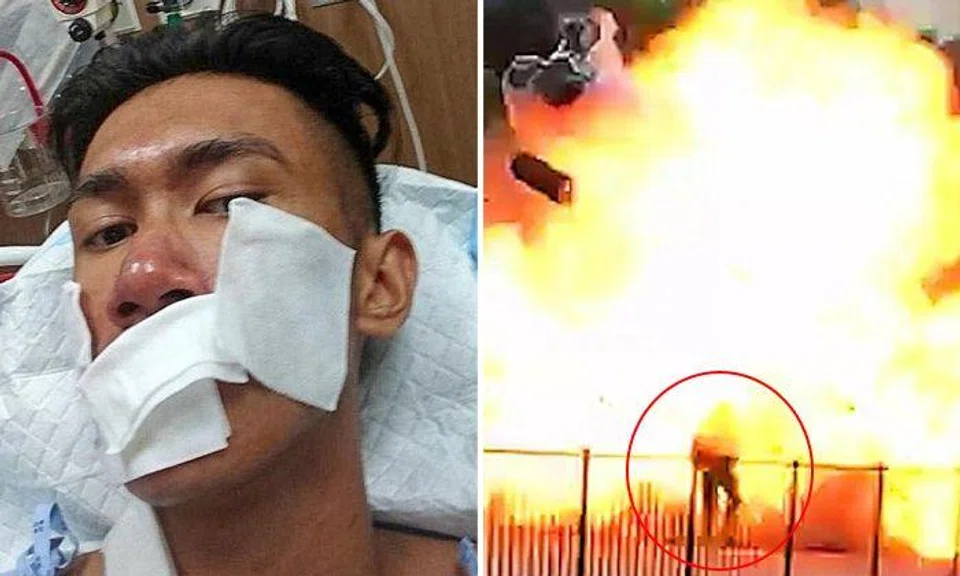 Taxi explodes at Commonwealth Ave: SCDF hero caught in blast recovering, praised by PM Lee