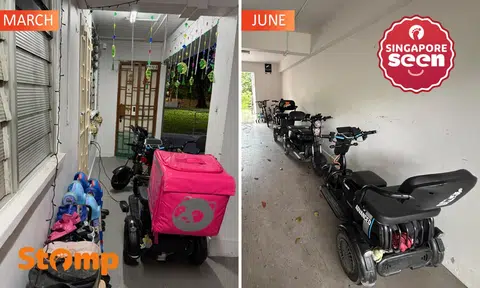 PMD users now parking at Boon Lay void deck