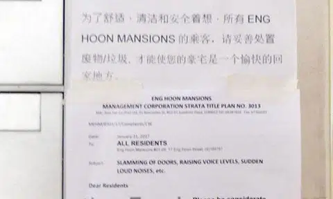 Terribly translated notice at Eng Hoon Mansions leaves netizens in stitches