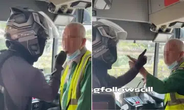 “I want to go home!” said a passenger during the dispute.