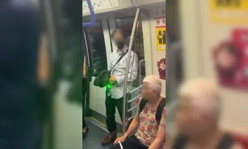 Man allegedly aims laser pointer at woman's eyes on MRT, follows her when she exits at Sengkang station