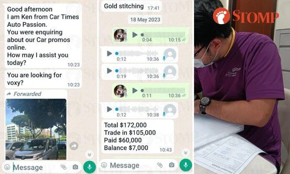 Stomper Polin shared in a Facebook post in Complaint Singapore on Sunday (June 11) that after paying a CarTimes salesman named Ken via a QR code, he became uncontactable.