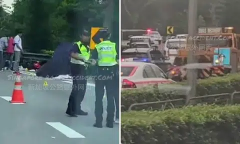 1 motorcyclist killed, another assisting with investigations after accident on PIE