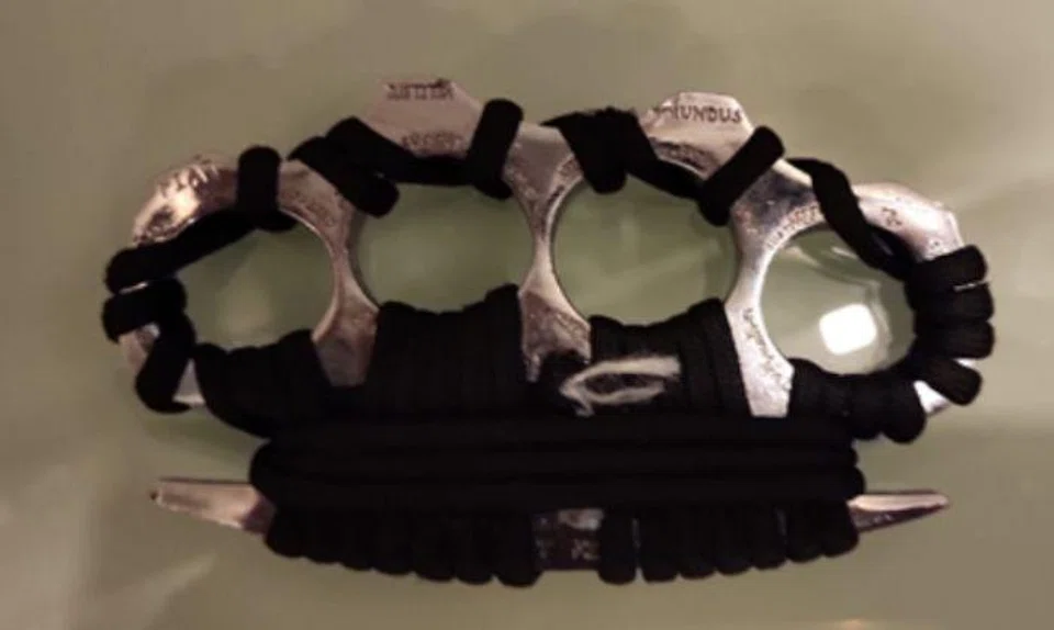 Any person convicted with possession of a scheduled weapon shall be liable to imprisonment up to five years and shall also be punished with caning with not less than six strokes.