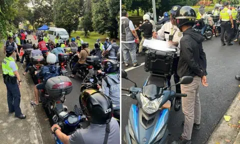 Traffic Police catch 18 motorcyclists for riding without licence near Woodlands Checkpoint