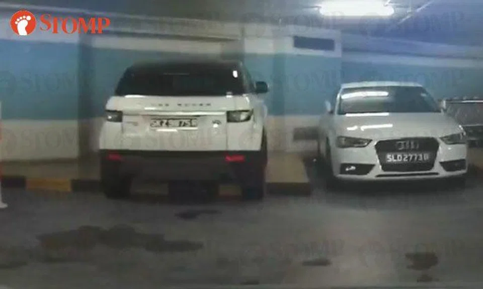 Range Rover driver, why park on kerb when there are so many other lots at Parkway Parade?