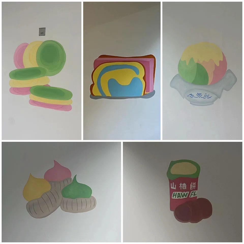 Murals of nostalgic snacks 