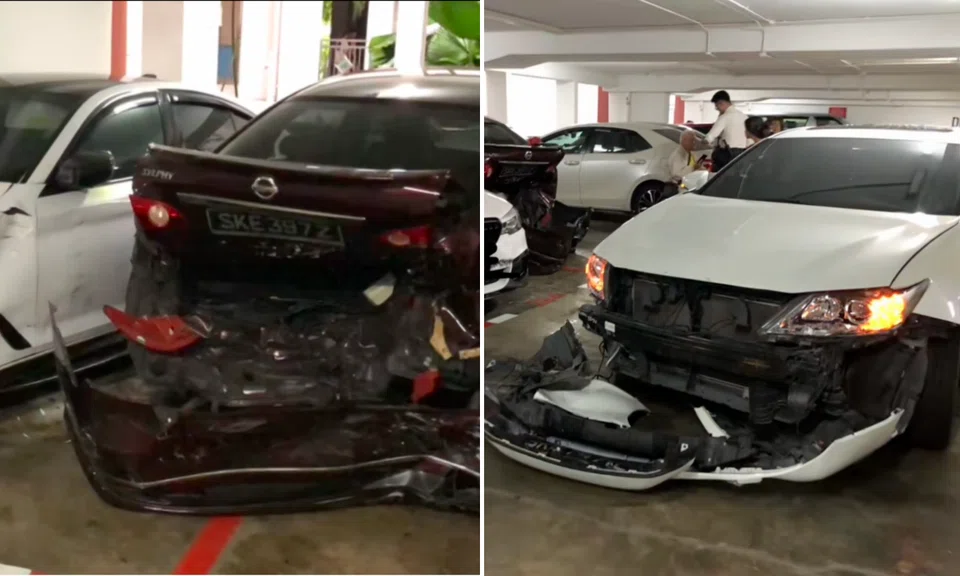 Three vehicles sustained serious damage in the incident. 