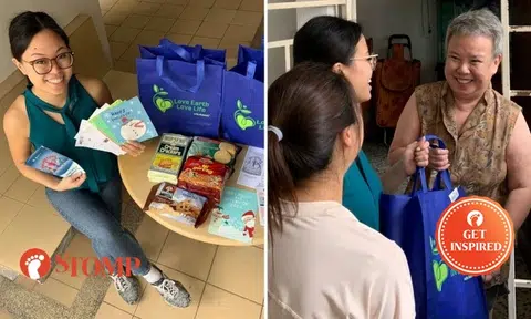 Nurse and other volunteers share their Assurance Package payout, deliver goodies to needy in Clementi