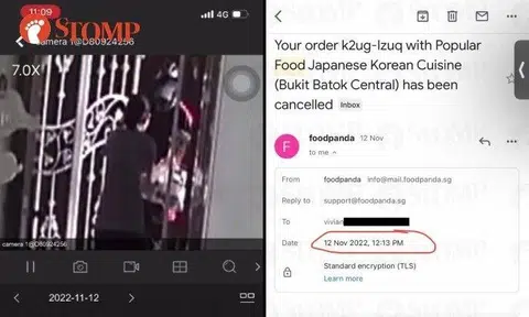 "At 12.03pm, I got my food and the maid passed the cash to the rider," recounted the Stomper. "Ten minutes later, checked my phone to find that I had three missed calls from Foodpanda. So I check my app and the delivery status was 'cancelled'."