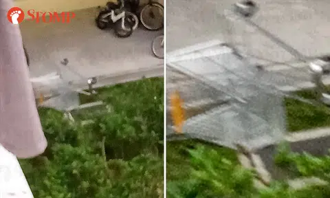 Punggol resident allegedly throws shopping trolley from block in latest case of high-rise littering