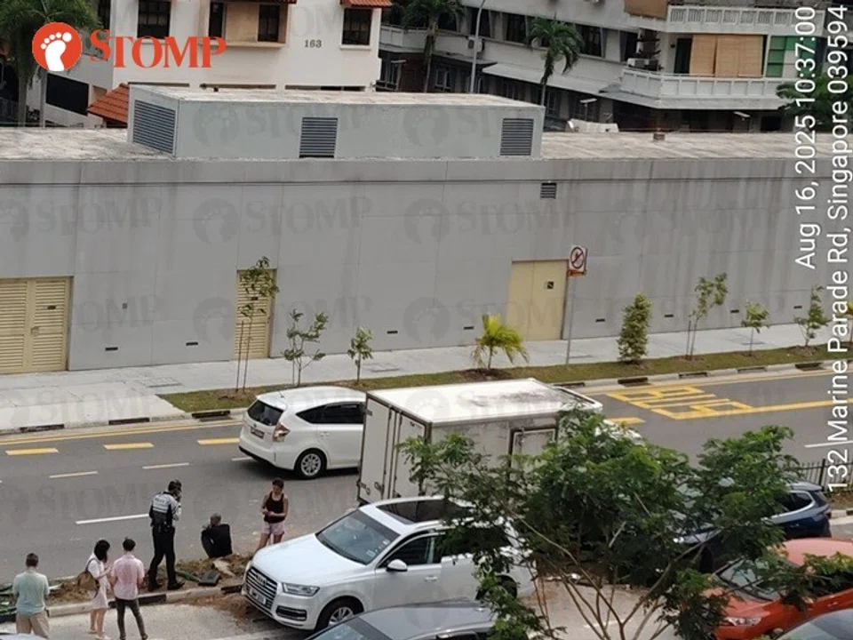 Lorry crashes into Marine Parade road divider in accident involving 3 other vehicles