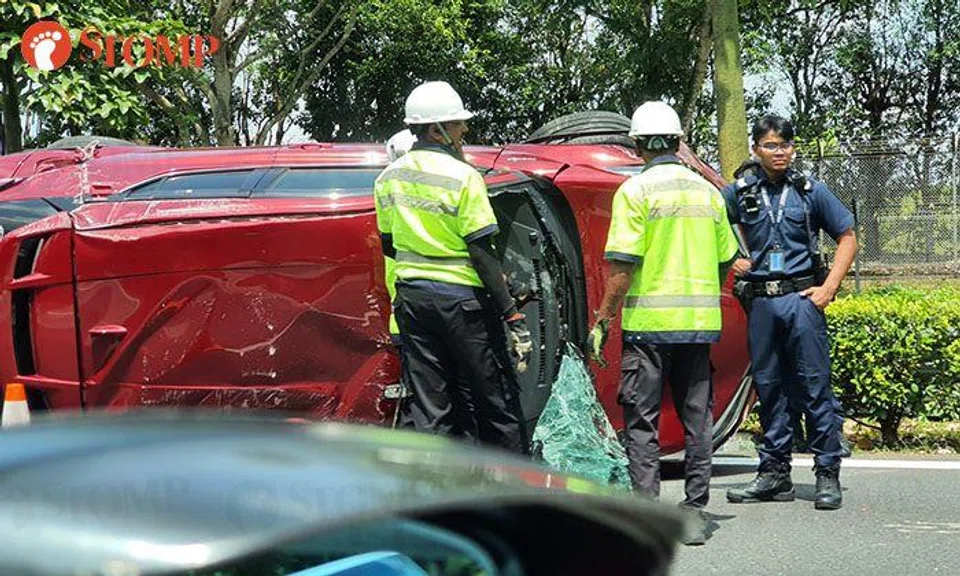 Driver, 54, taken to hospital after accident involving another car along SLE