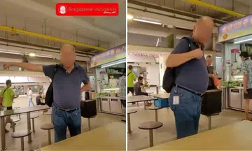 man impersonate enforcement officer food court