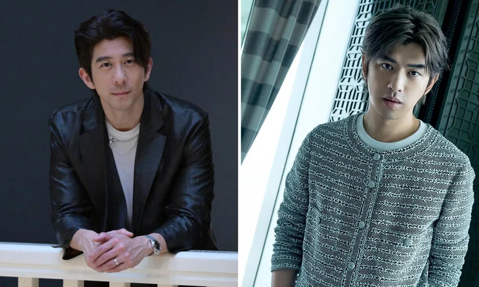 Taiwanese actors Hsiu Chieh-kai (left) and Chen Bo-lin have been arrested on suspicion of evading mandatory military conscription.
