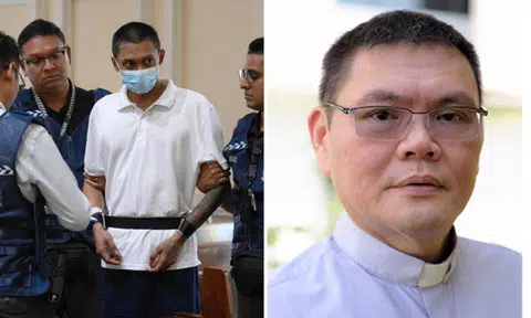 'Highly dangerous' man accused of stabbing priest brought back to crime scene, denied bail