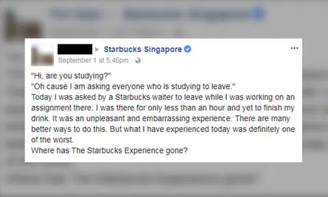 Girl complains about being asked to leave for studying at Starbucks... but gets burned by netizens
