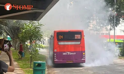 SBS driver notices smoke from back of bus in Telok Blangah, stops vehicle and evacuates passengers