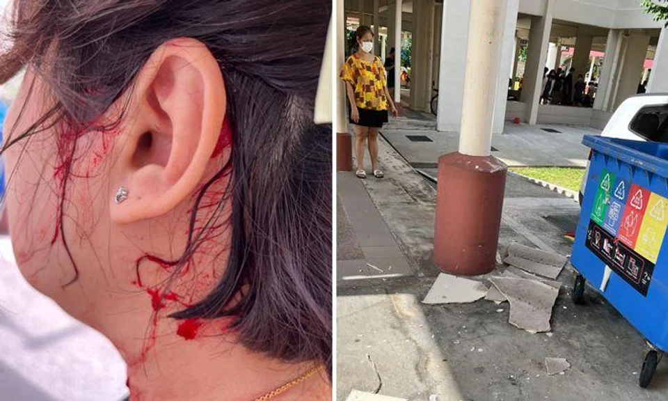 Town council apologises to woman hit by ceiling board that fell from Yishun sheltered linkway
